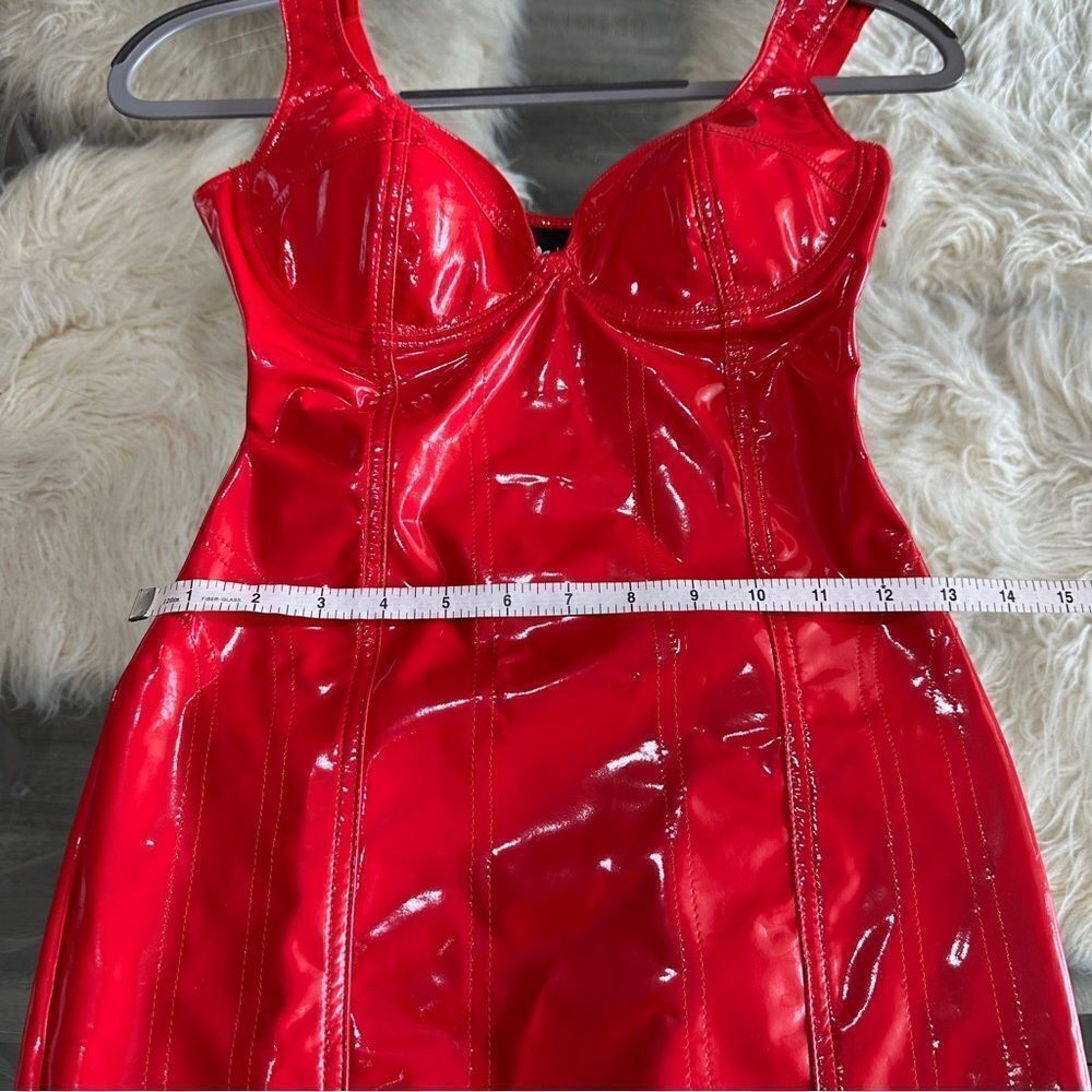Ivy Park, Ivy Heart Red Latex Dress, Size XS - Picture 14 of 15